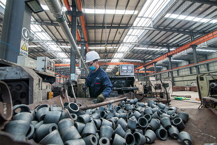 包头网架配件-锥头加工车间